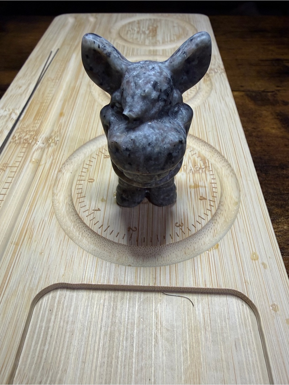 Natural Yooperlite Donkey Shrek Stone Carving UV Reactive Figurine - Picture 12 of 12